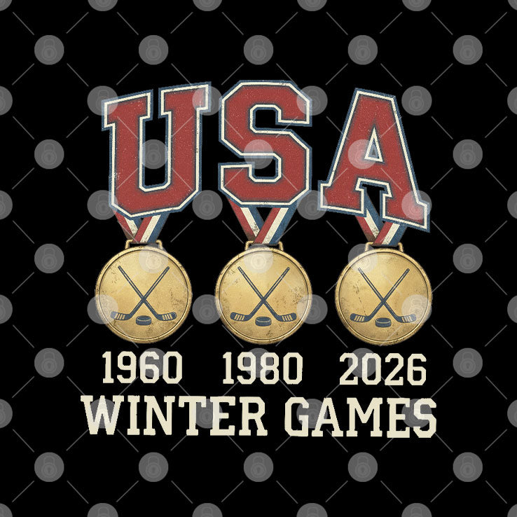 USA Hockey Miracle On Ice 1980 1960 2026 Gold Medals Shirt