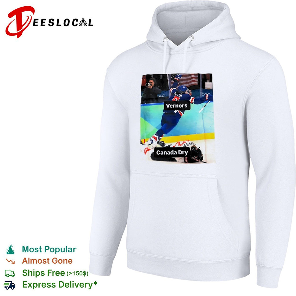 USA Keller Canada Thompson ginger ale meme hockey tackle Vernors Canada Dry shirt