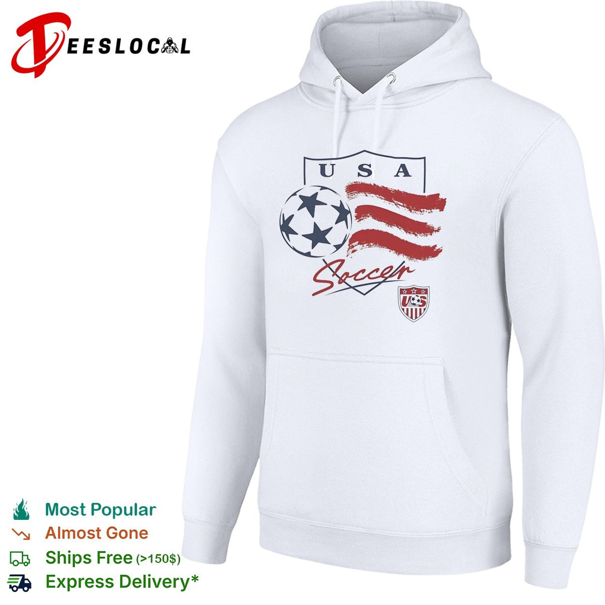 USA Soccer Star Ball and Brush Stroke Shield Logo National Team United States shirt