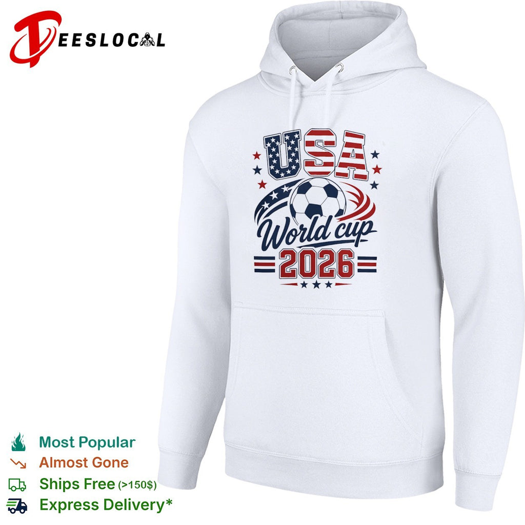 USA World cup 2026 soccer ball and national flag shirt