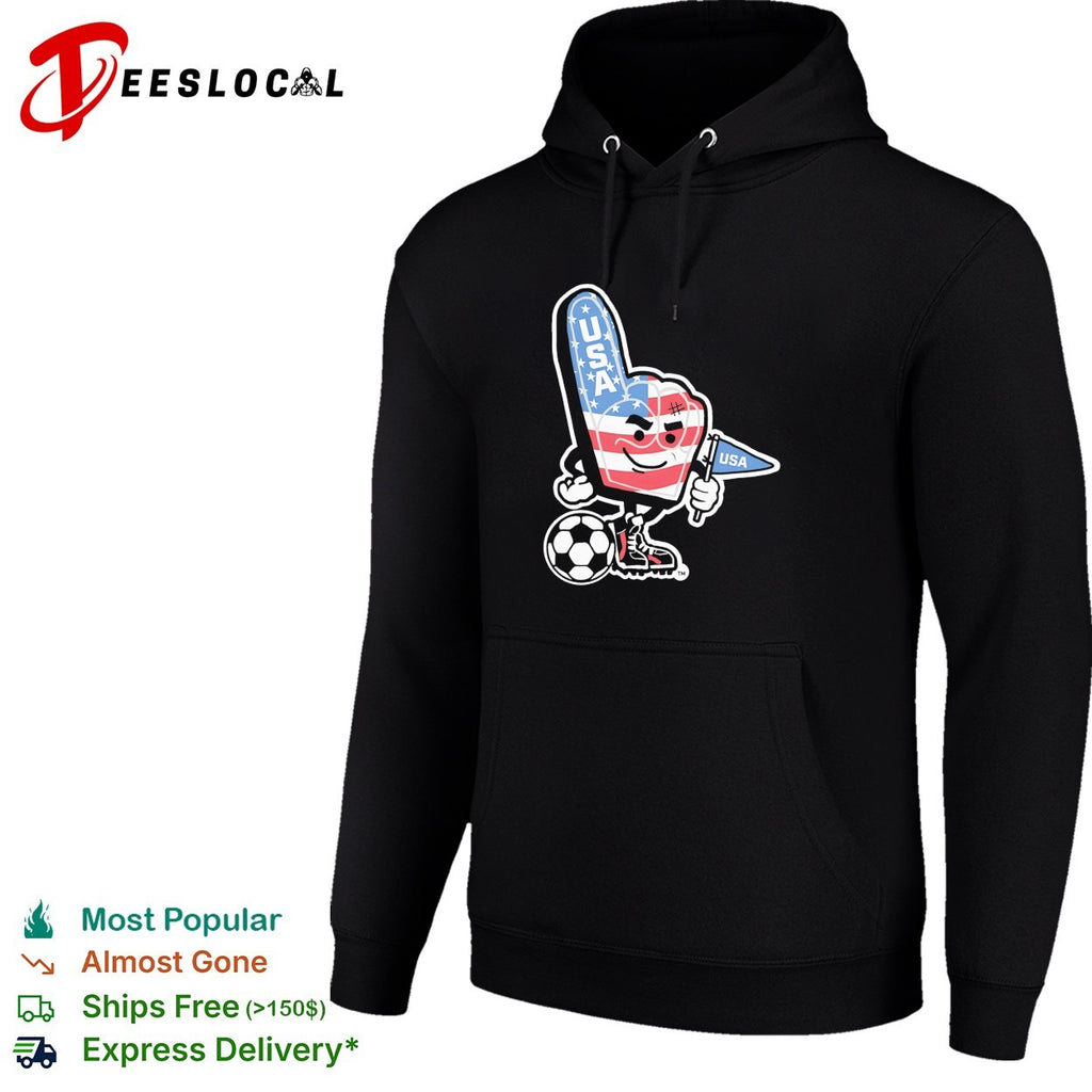 USA foam finger soccer mascot patriotic fan World Cup shirt