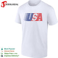 USA speed stripe patriotic logo graphic shirt