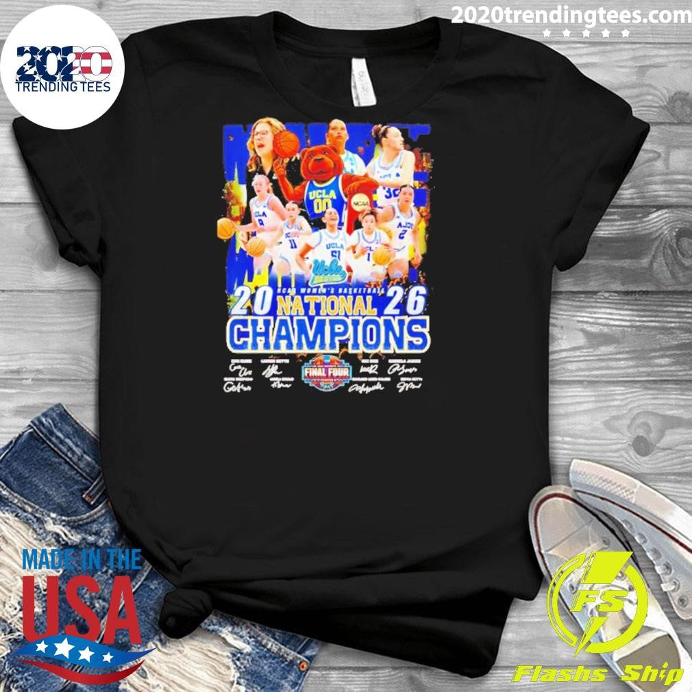 Ucla Bruins 2026 National Championship Victory Mascot Signatures Shirt