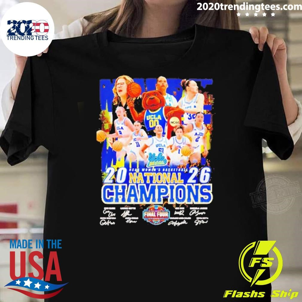 Ucla Bruins 2026 National Championship Victory Mascot Signatures Shirt