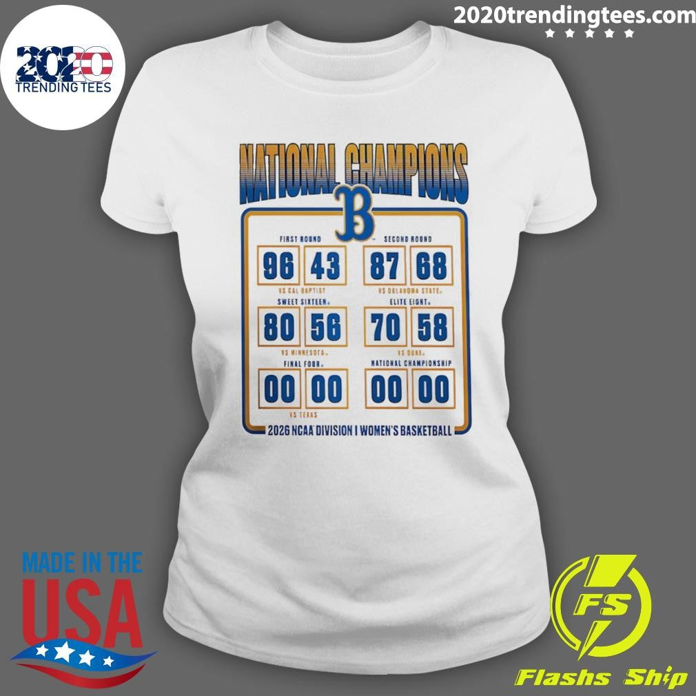 Ucla Bruins 2026 Ncaa Women’s Basketball National Champions Schedule Shirt