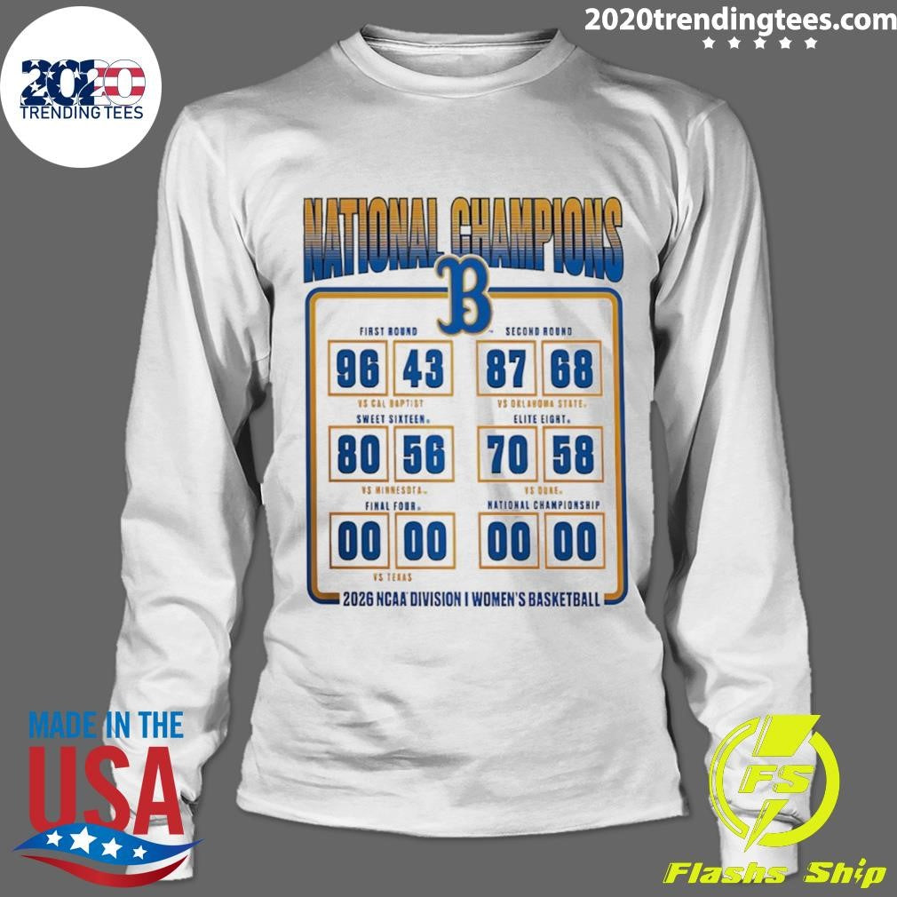 Ucla Bruins 2026 Ncaa Women’s Basketball National Champions Schedule Shirt