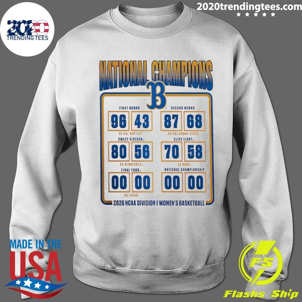 Ucla Bruins 2026 Ncaa Women’s Basketball National Champions Schedule Shirt