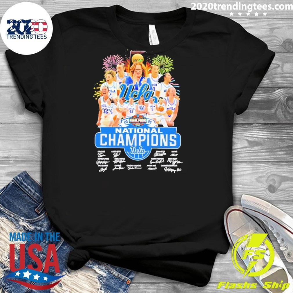 Ucla Buins 2026 Women’s Basketball National Champions Signatures Shirt