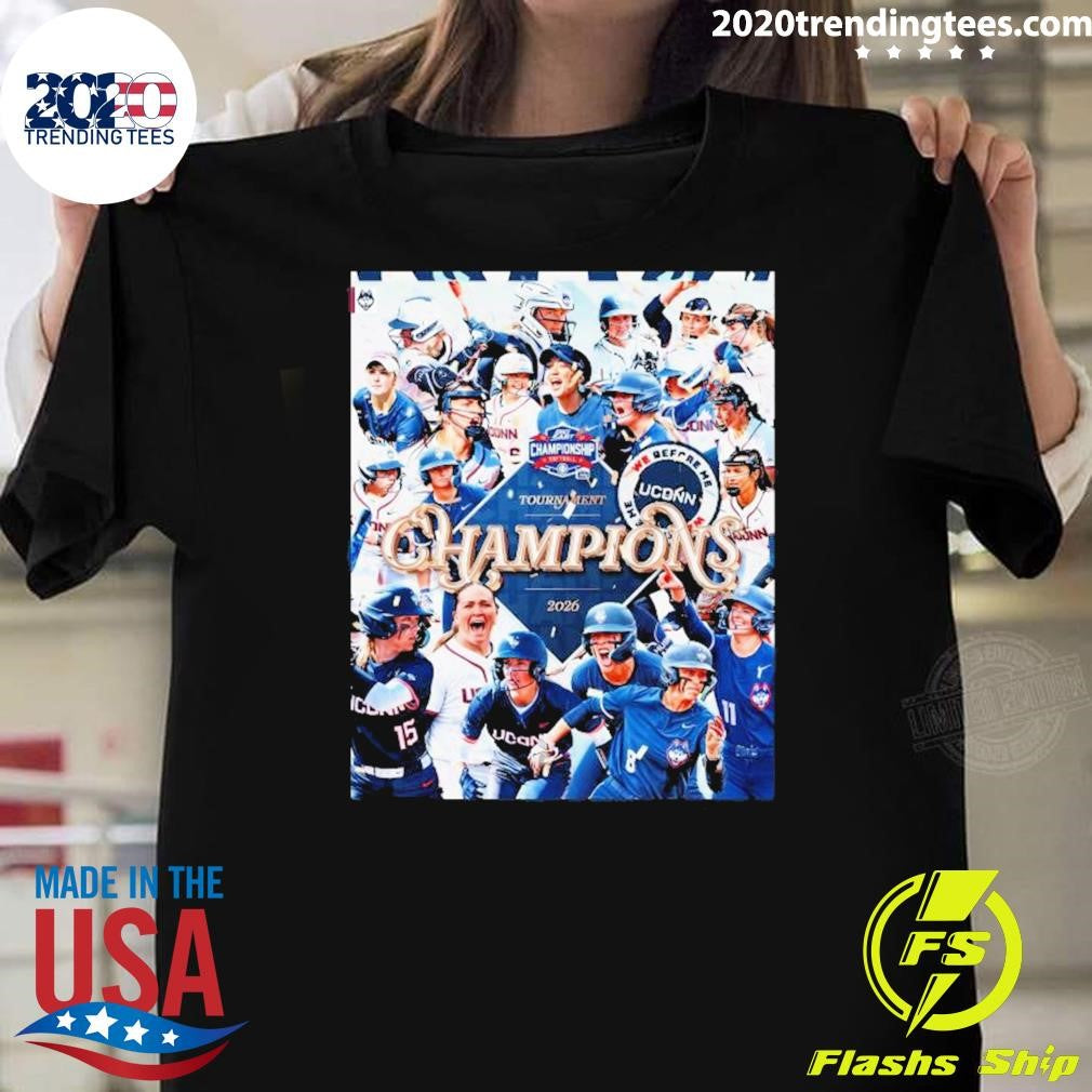 Uconn Huskies 2026 Big East Softball Tournament Champions Shirt