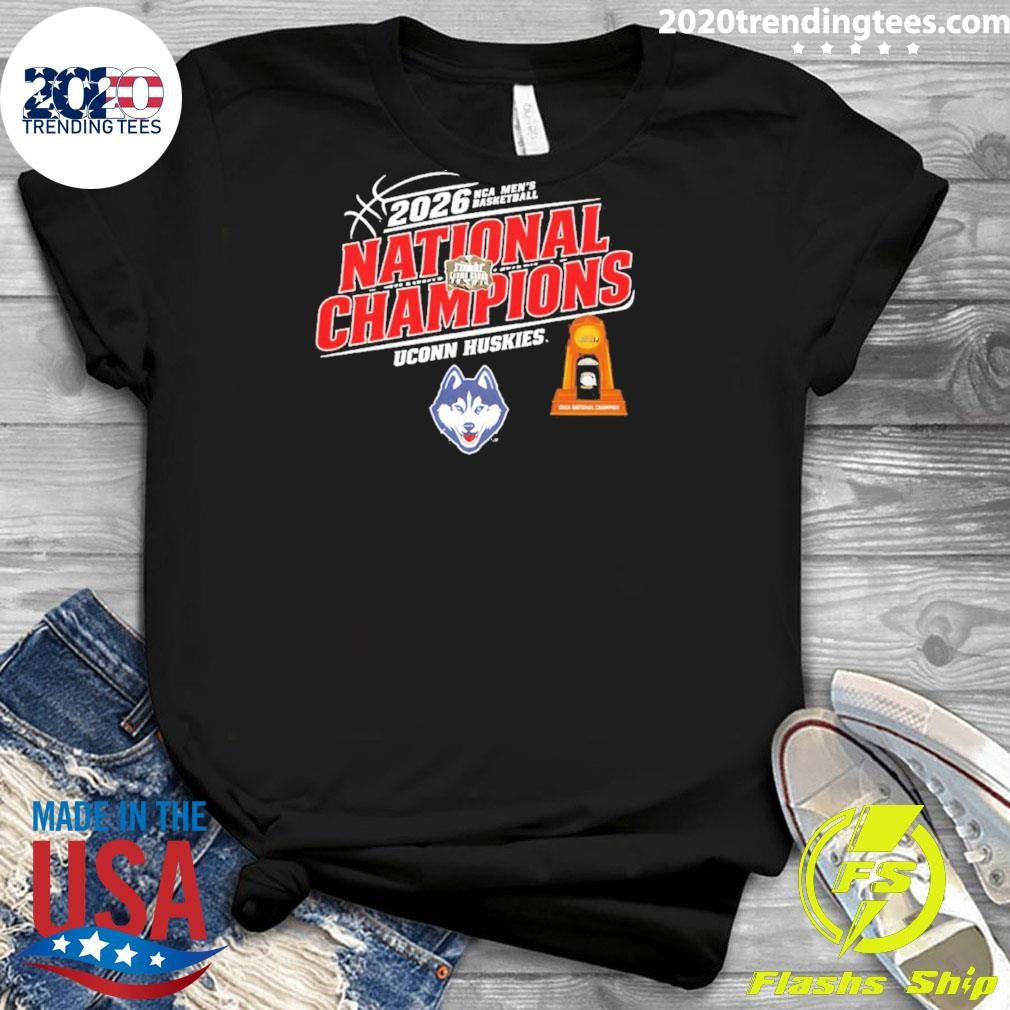 Uconn Huskies 2026 Ncaa Men’s Basketball National Champions Trophy Shirt
