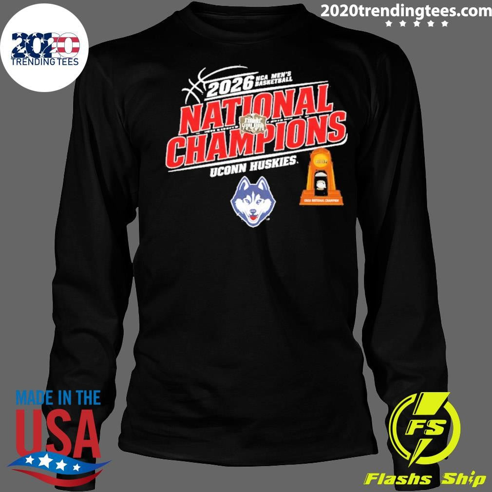 Uconn Huskies 2026 Ncaa Men’s Basketball National Champions Trophy Shirt