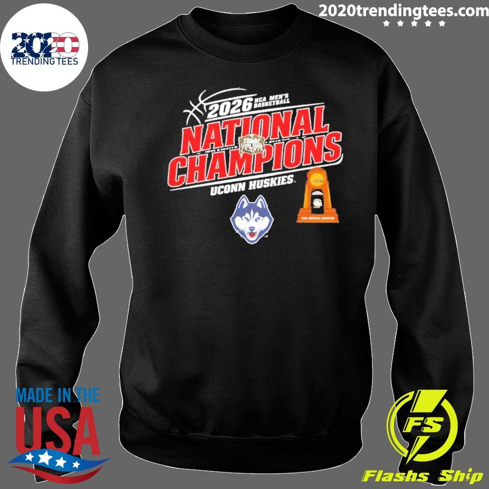 Uconn Huskies 2026 Ncaa Men’s Basketball National Champions Trophy Shirt