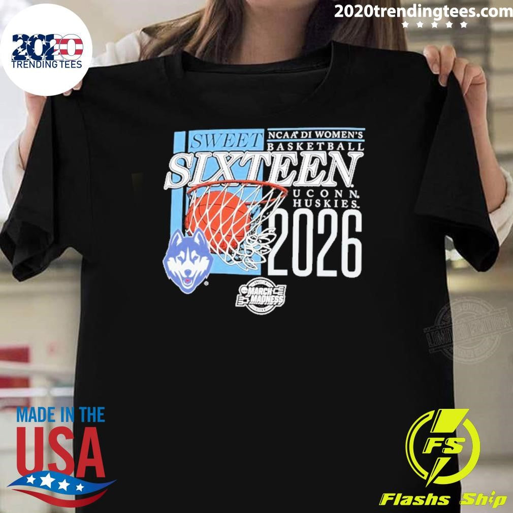 Uconn Huskies Sweet Sixteen 2026 NCAA D1 Women’s Basketball March Madness Shirt