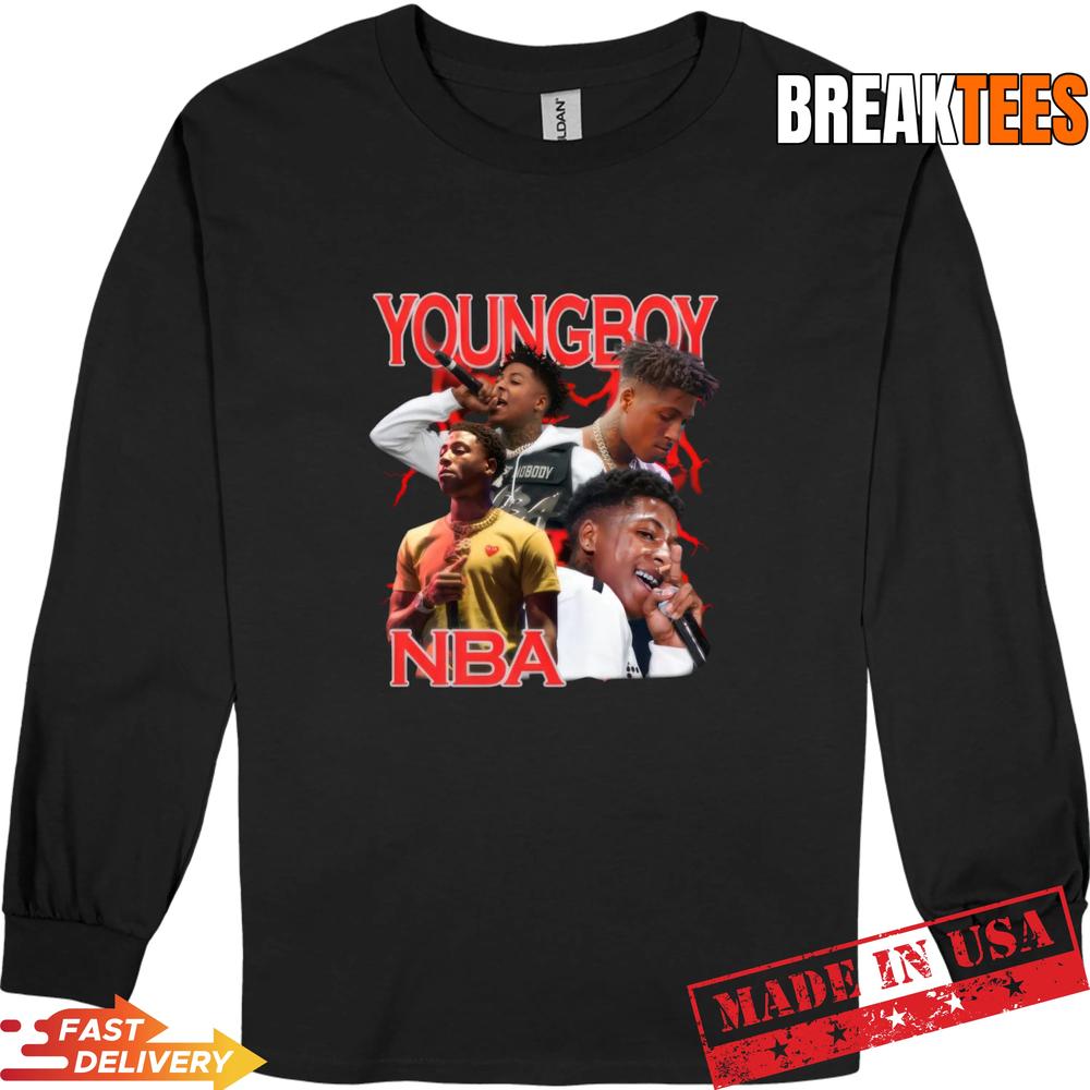 Exclusive NBA YoungBoy Vintage Photo Collage T-Shirt – 90s Bootleg Rap Tee