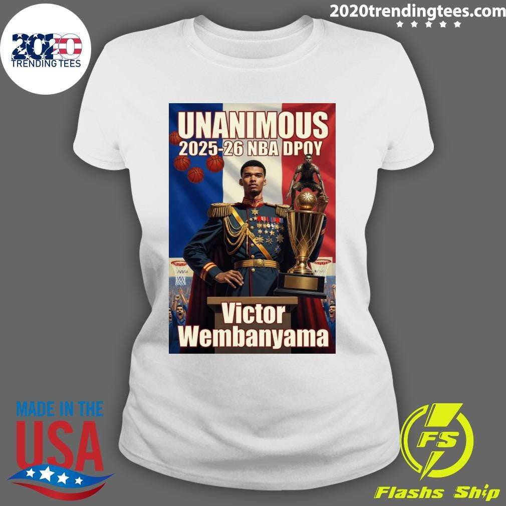 Unanimous 2025-26 NBA Dpoy Victor Wembanyama Shirt