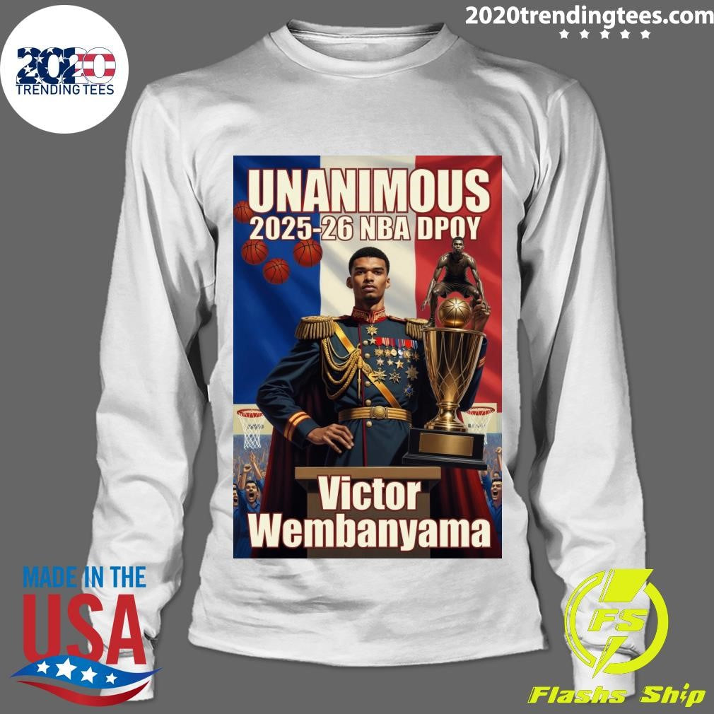 Unanimous 2025-26 NBA Dpoy Victor Wembanyama Shirt