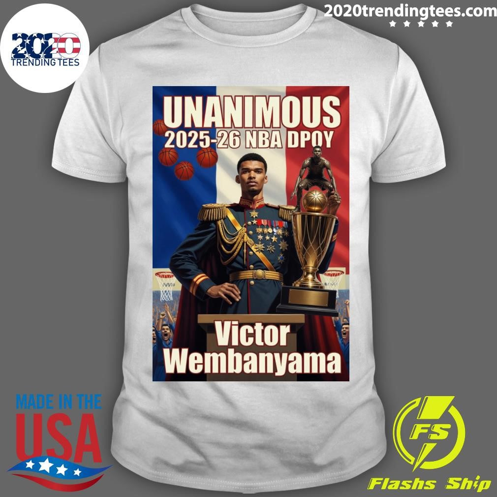 Unanimous 2025-26 NBA Dpoy Victor Wembanyama Shirt