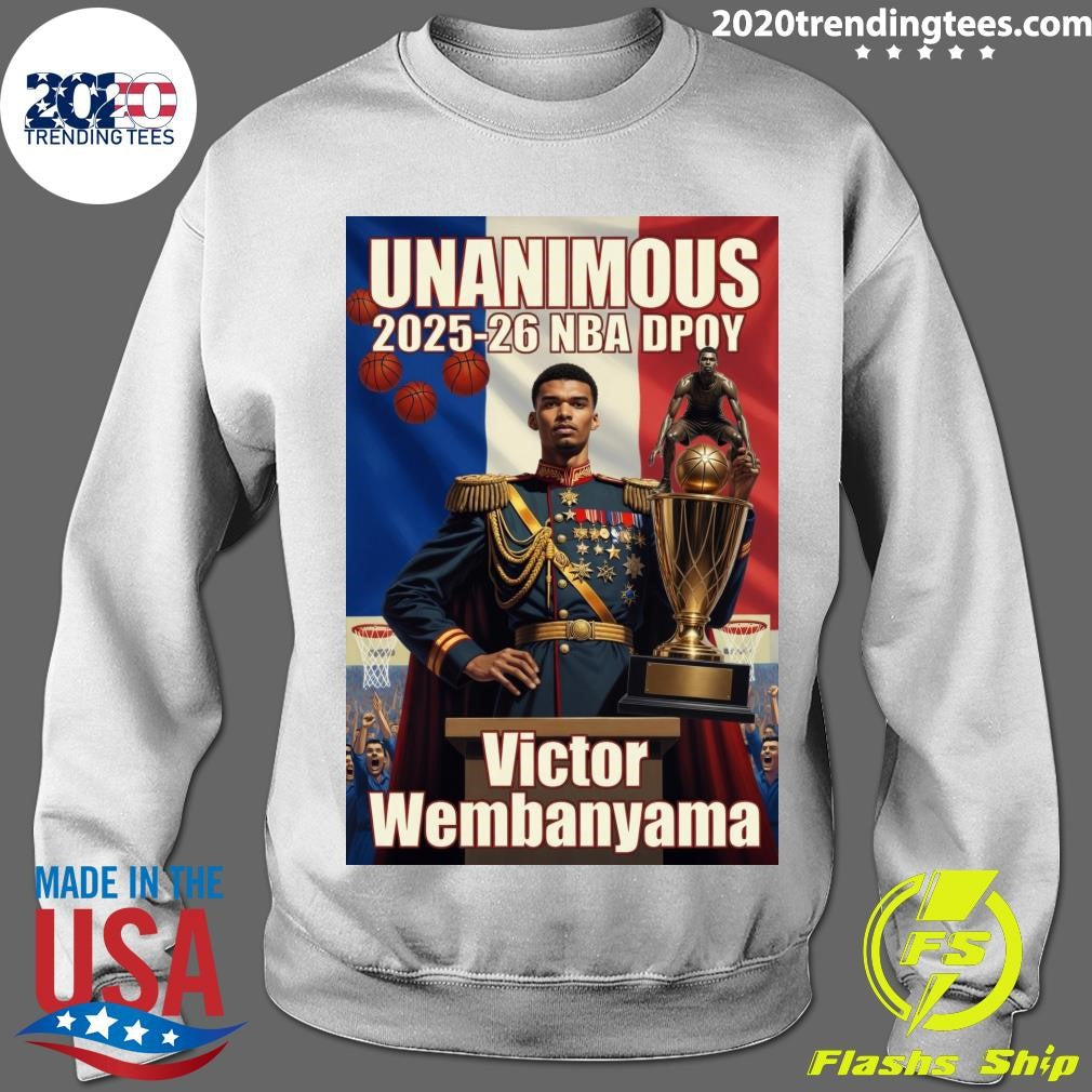 Unanimous 2025-26 NBA Dpoy Victor Wembanyama Shirt