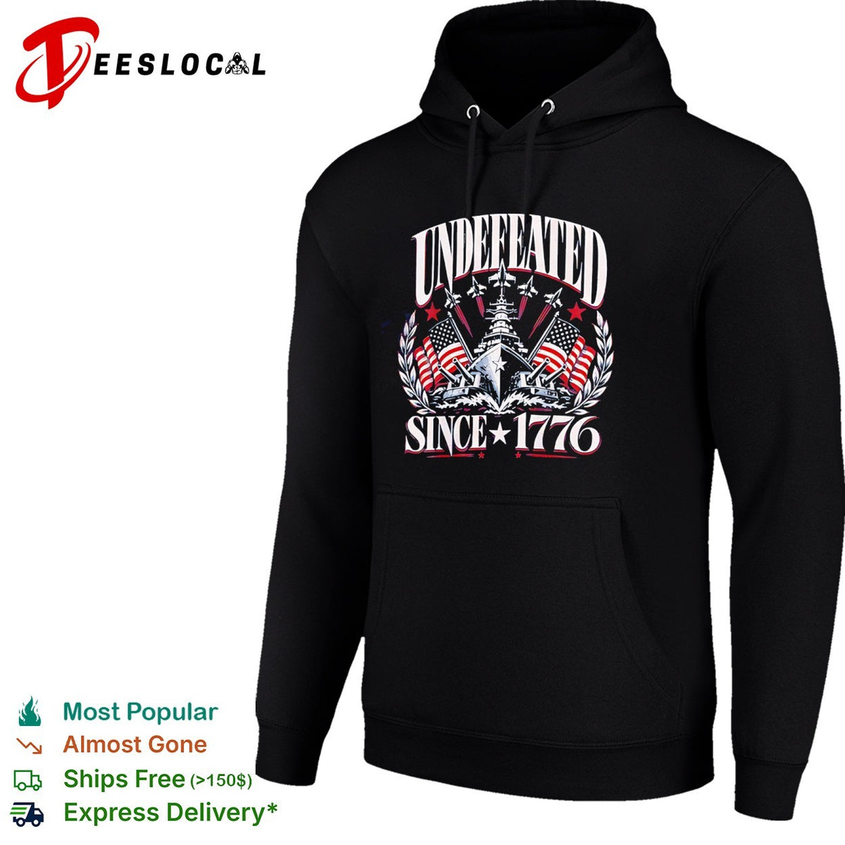 Undefeated Since 1776 American Flag shirt