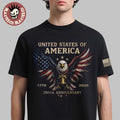 United States Of America USA 250 Anniversary 1776 2026 Eagle Wings Flag T-Shirt
