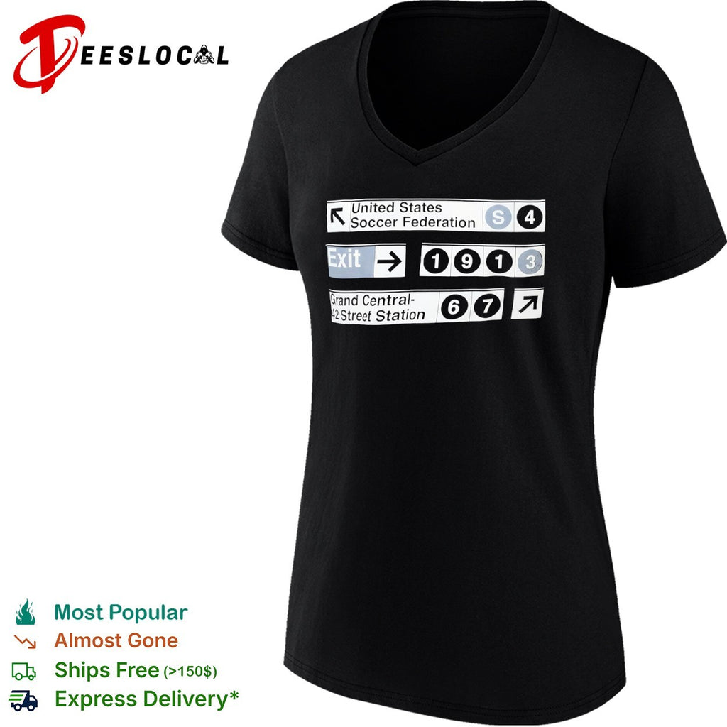 United States Soccer Federation 1913 Grand Central 42 Street Station subway shirt