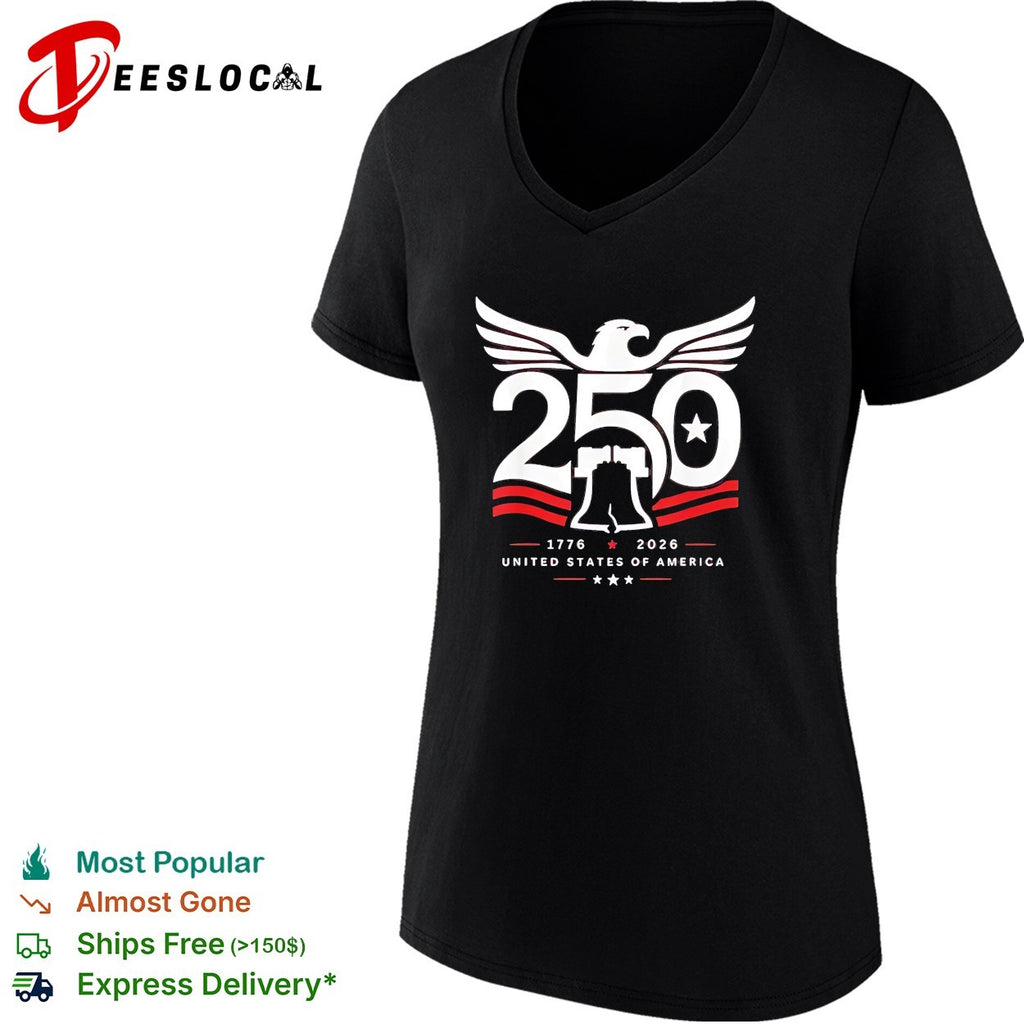 United States of America 250 1776 2026 Anniversary Eagle Liberty Bell Patriot shirt
