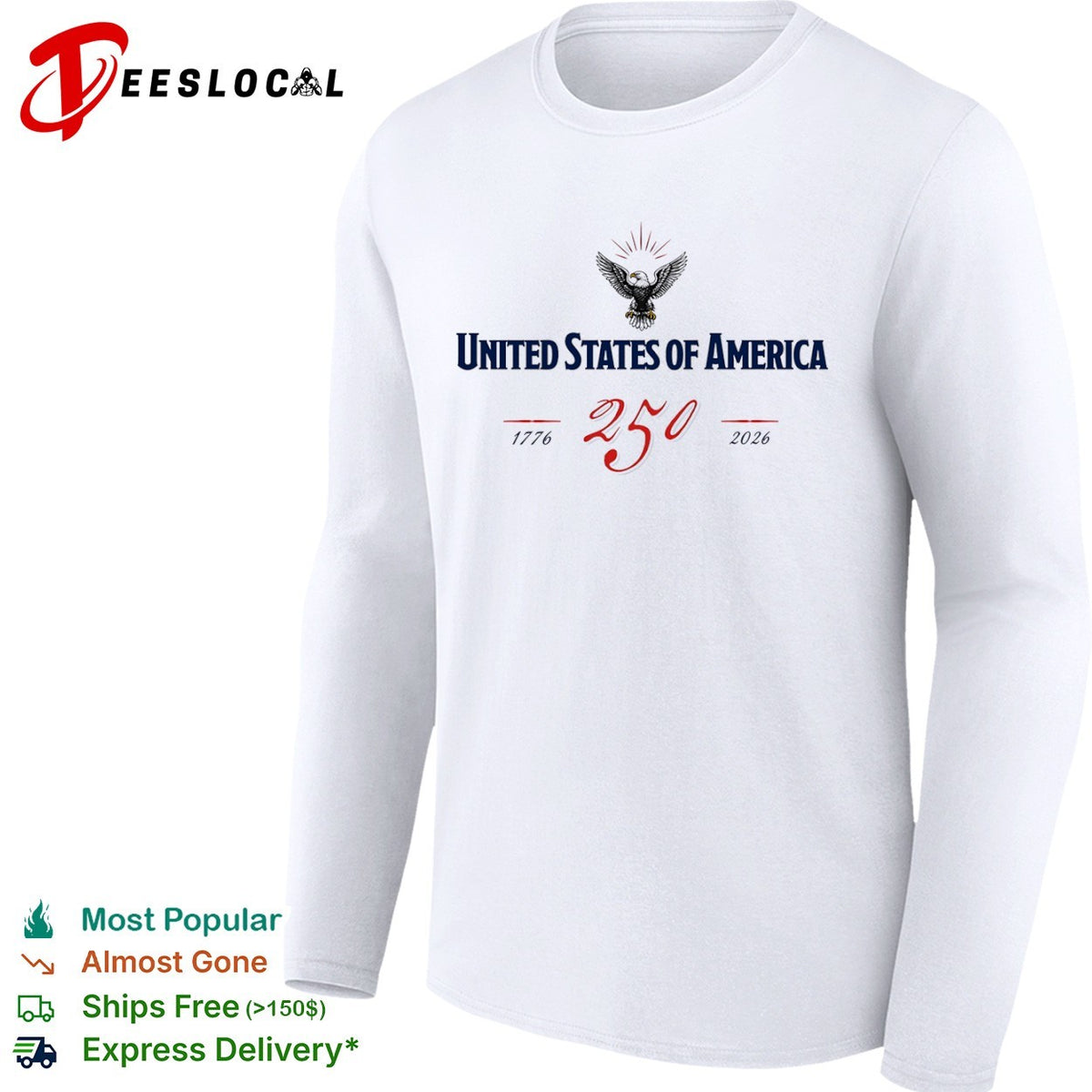 United States of America 250 1776 2026 Eagle Logo Anniversary Commemorative shirt