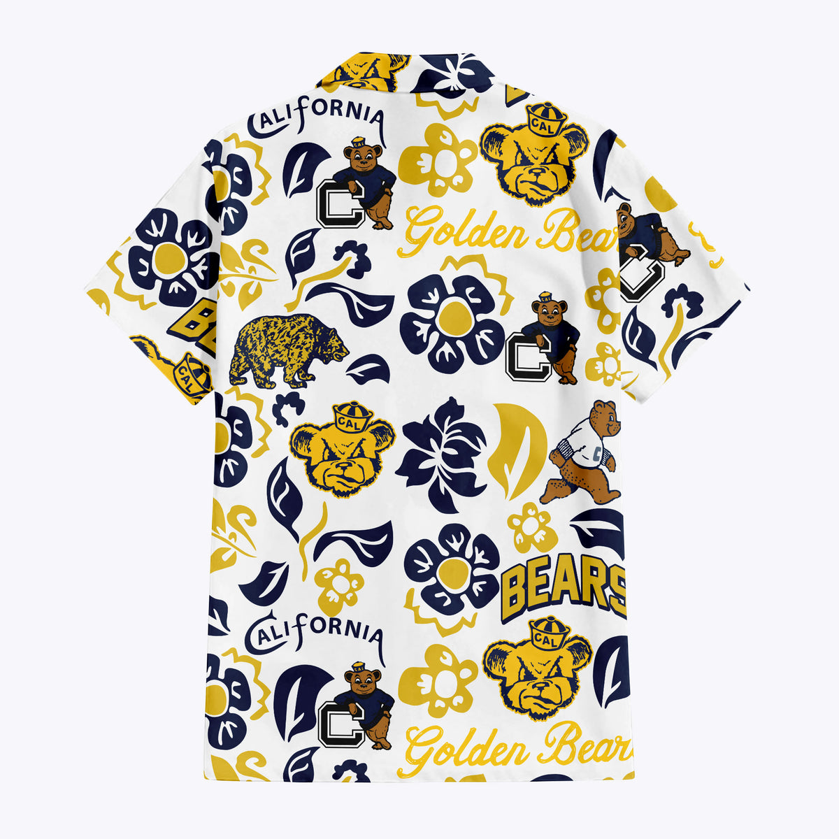 University Of California Berkeley Floral Button Down Hawaiian Shirt