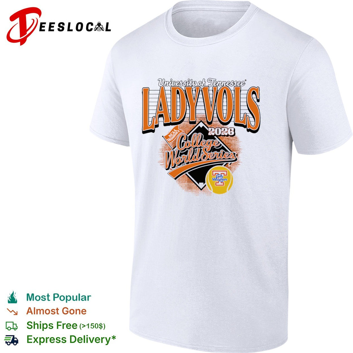 University of Tennessee Lady Vols 2026 NCAA College World Series Softball shirt
