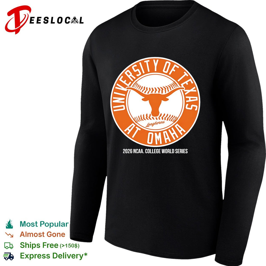 University of Texas at Omaha 2026 NCAA College World Series Longhorns Baseball shirt