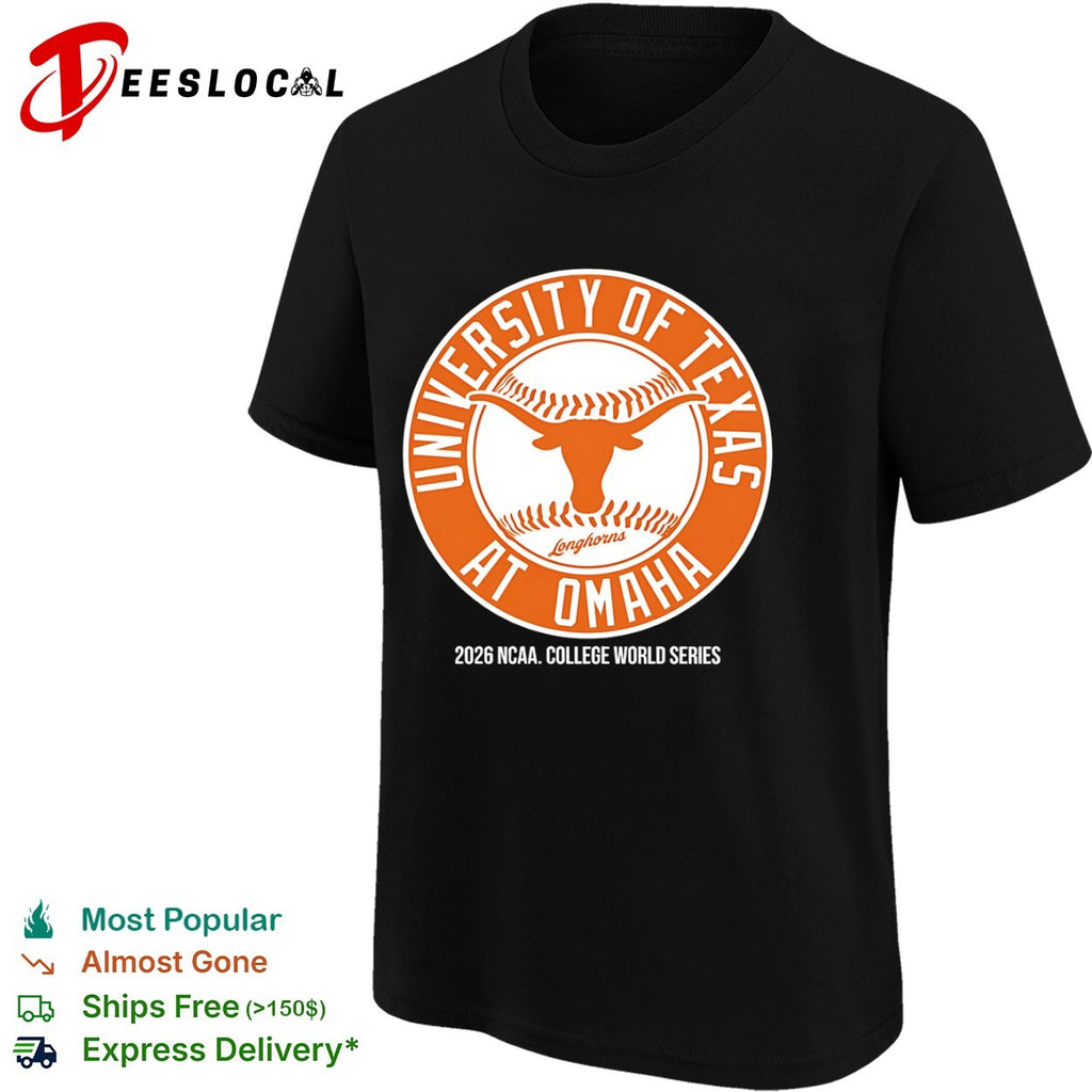 University of Texas at Omaha 2026 NCAA College World Series Longhorns Baseball shirt