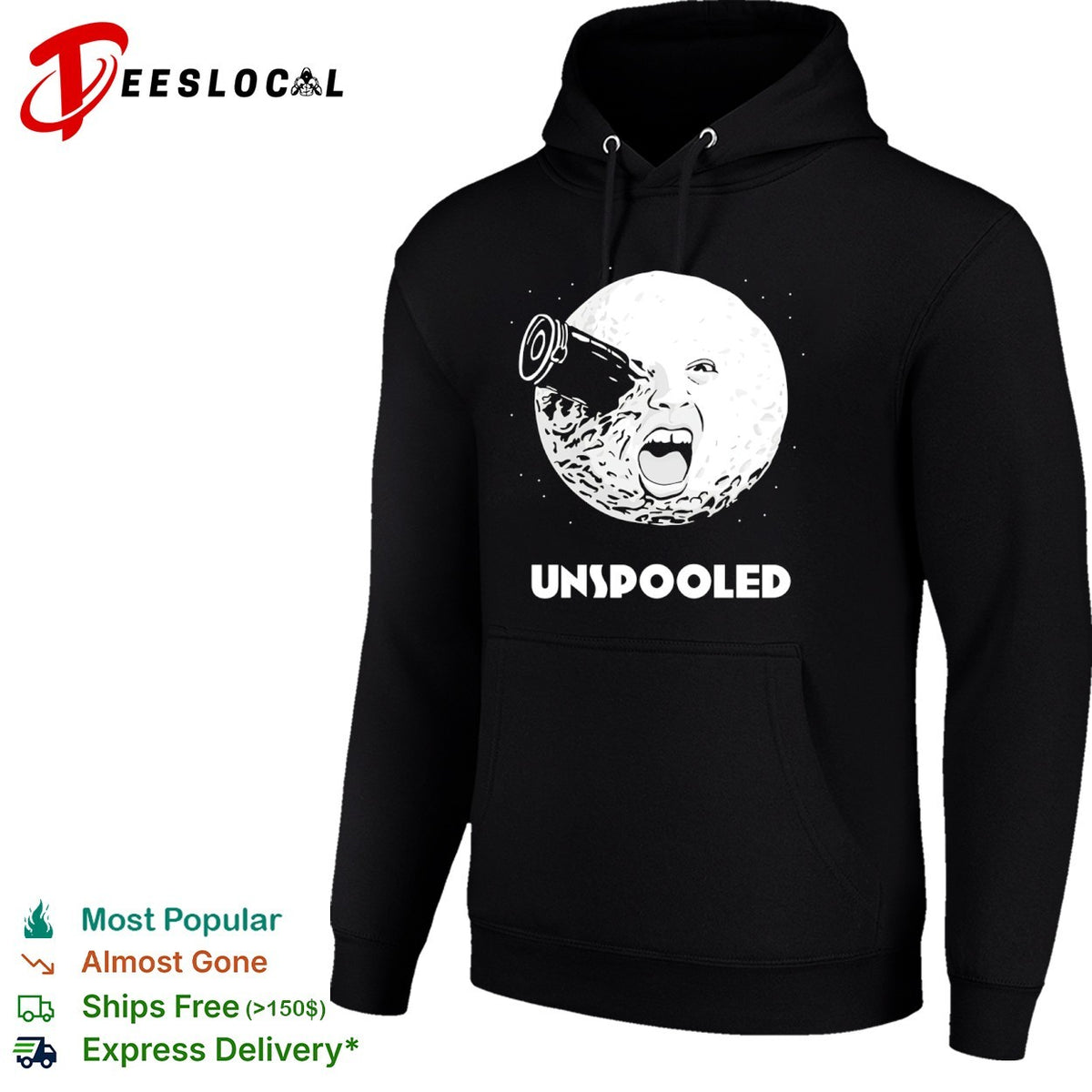 Unspooled A Trip to the Moon Georges Melies Iconic Cinema Film Movie Parody shirt