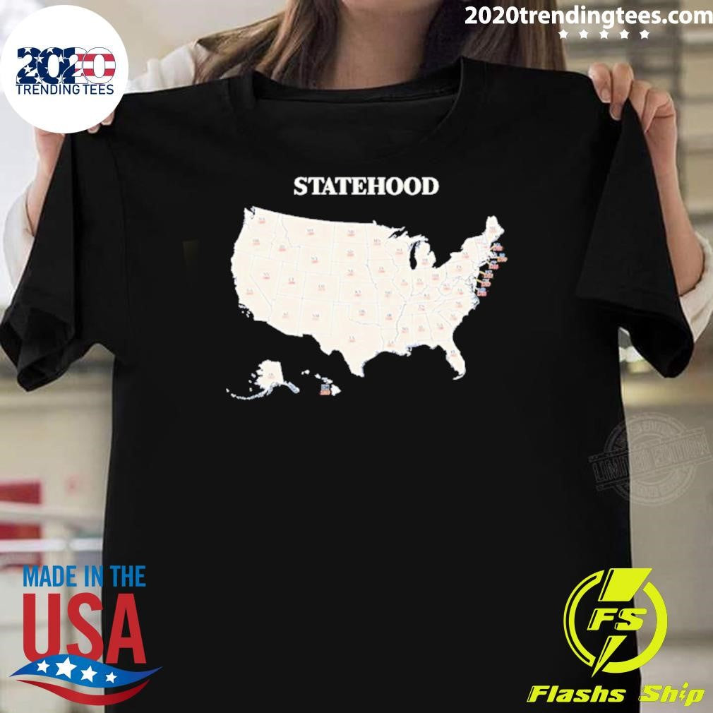 Us Statehood Map Shirt