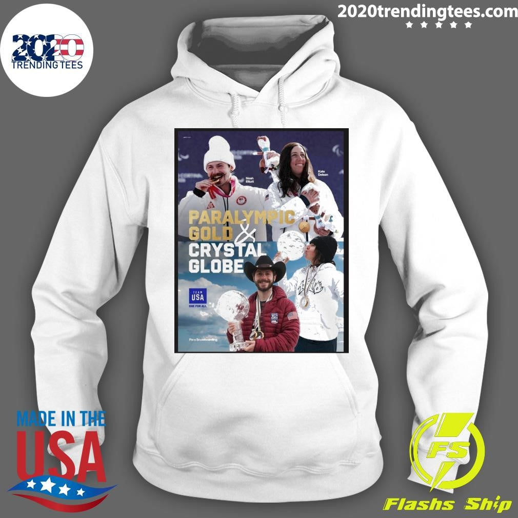 Usa One For All 2026 Paralympic Gold & Crystal Globe Shirt