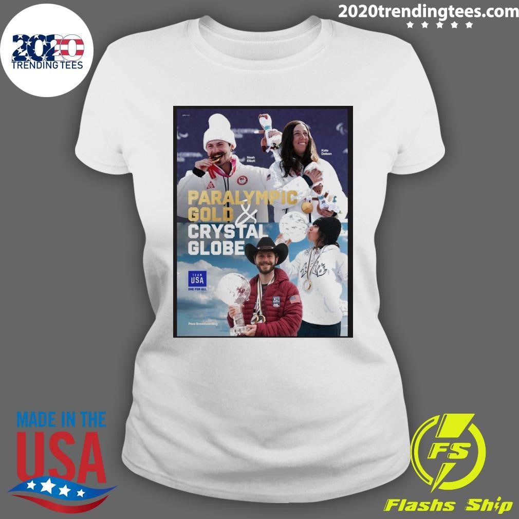 Usa One For All 2026 Paralympic Gold & Crystal Globe Shirt