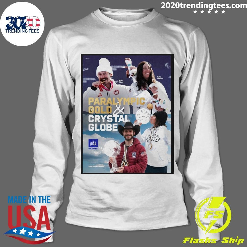 Usa One For All 2026 Paralympic Gold & Crystal Globe Shirt
