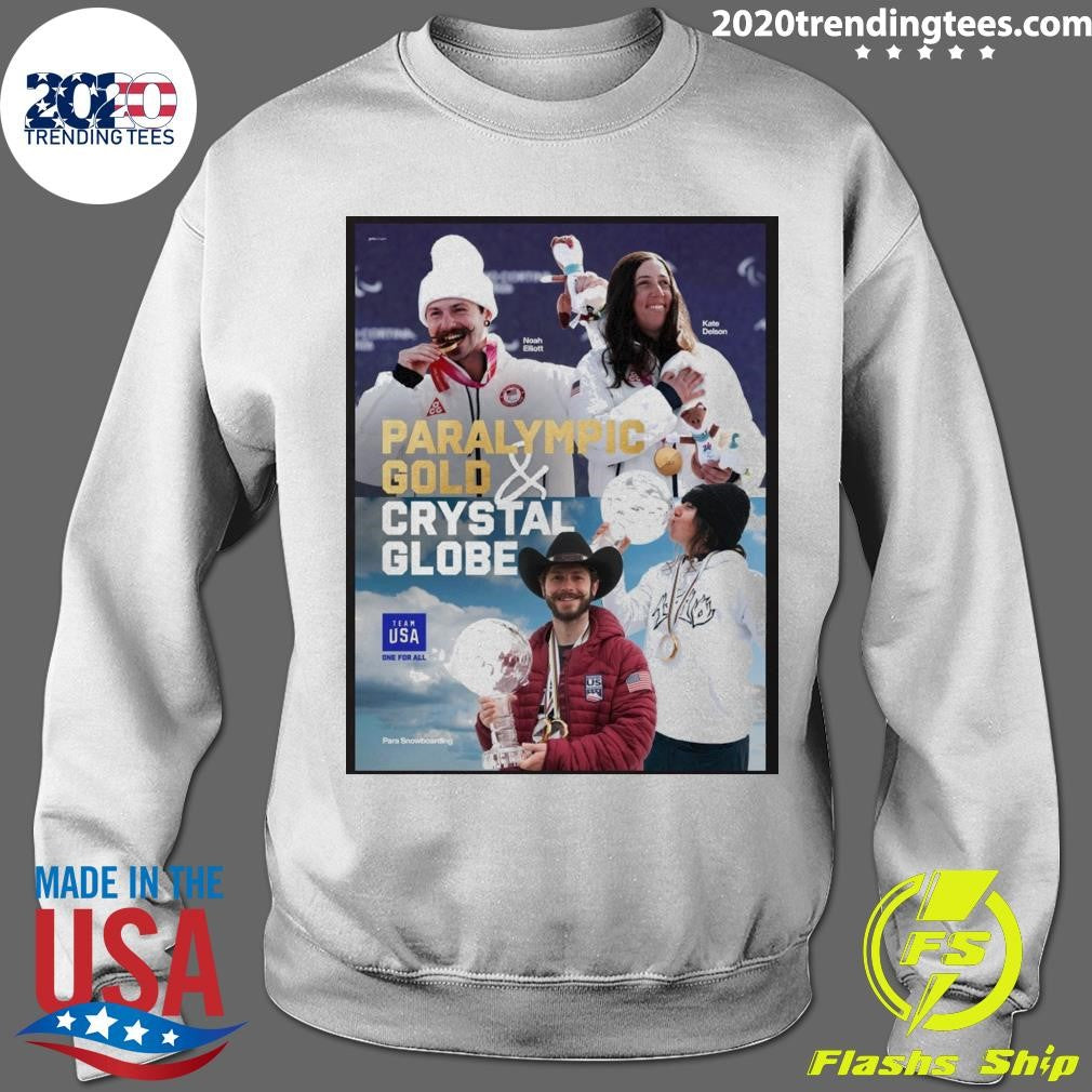 Usa One For All 2026 Paralympic Gold & Crystal Globe Shirt