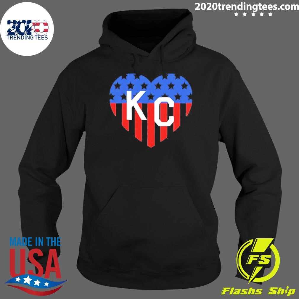 Usa Stars & Stripes Kansas City Kc In Heart Shirt