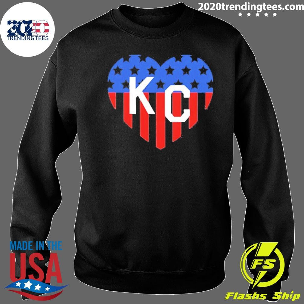 Usa Stars & Stripes Kansas City Kc In Heart Shirt