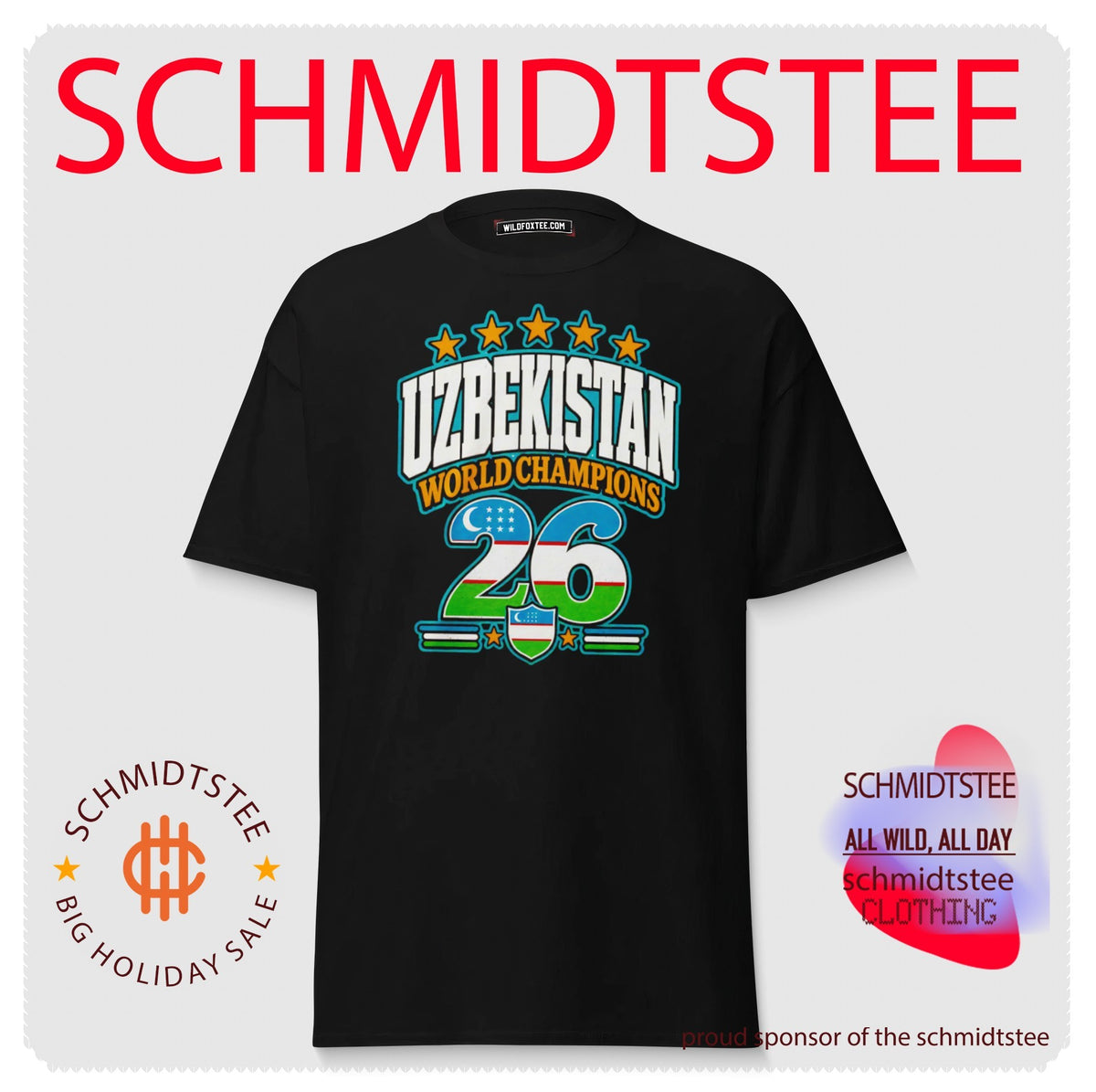 Uzbekistan 2026 World Champions flag shirt