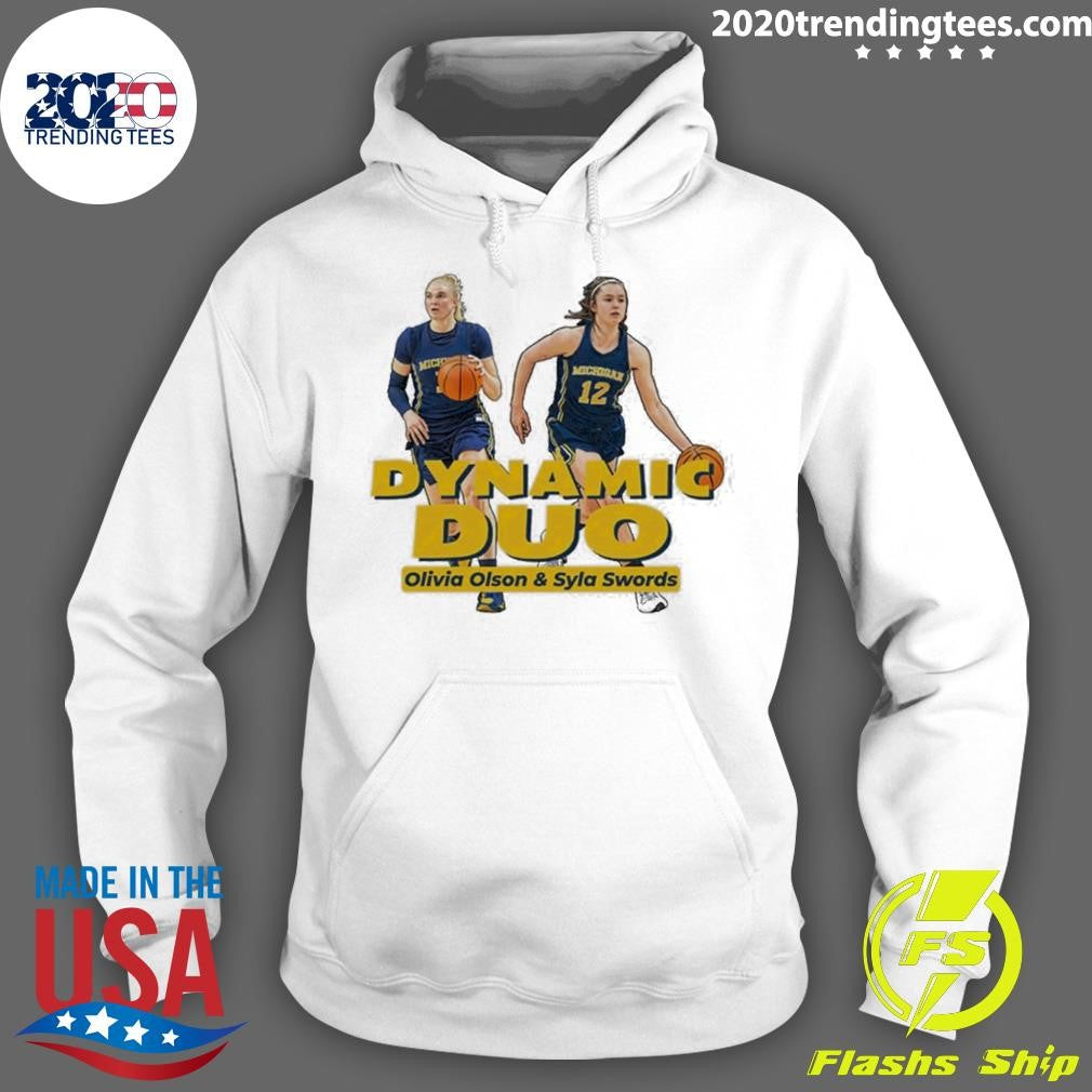 Valiant University of Michigan Women’s Basketball Olivia Olson and Syla Swords Dynamic Duo Shirt