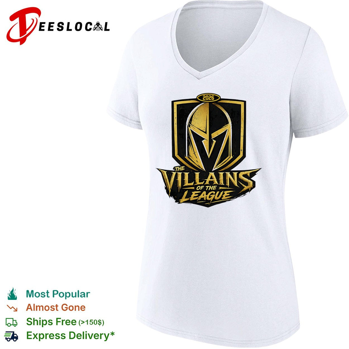 Vegas Golden Knights 2026 the villains of the league helmet shirt