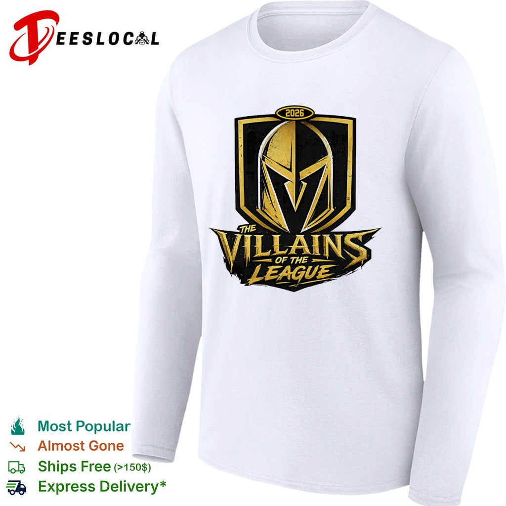 Vegas Golden Knights 2026 the villains of the league helmet shirt