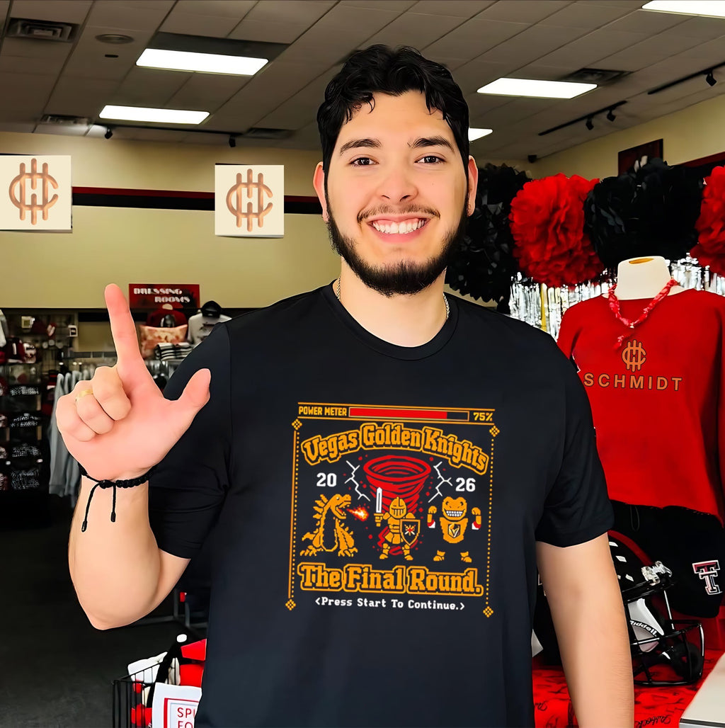 Vegas Golden Knights The Final Round press start to continue video game screen shirt