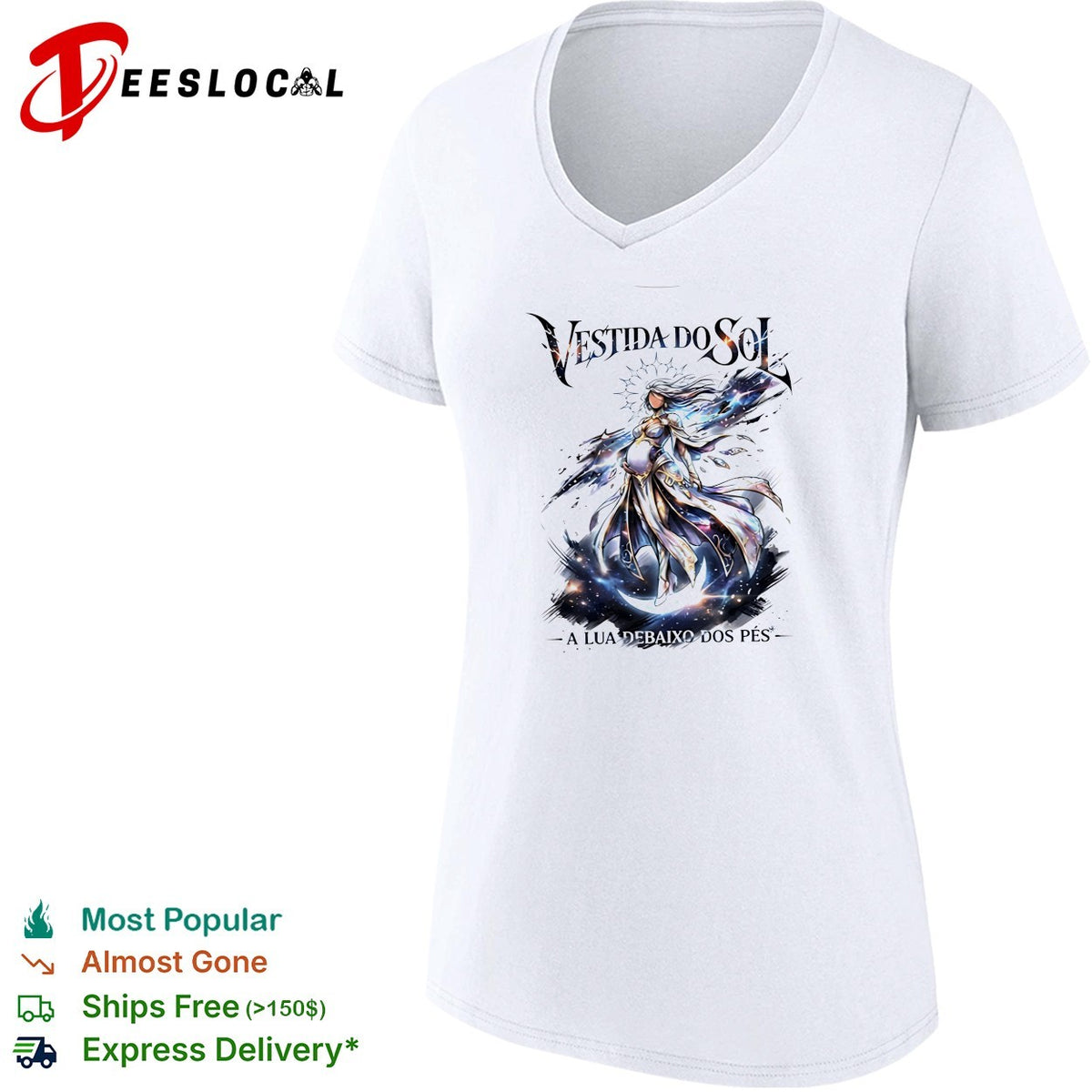Vestida do sol a lua debaixo dos pes graphic shirt