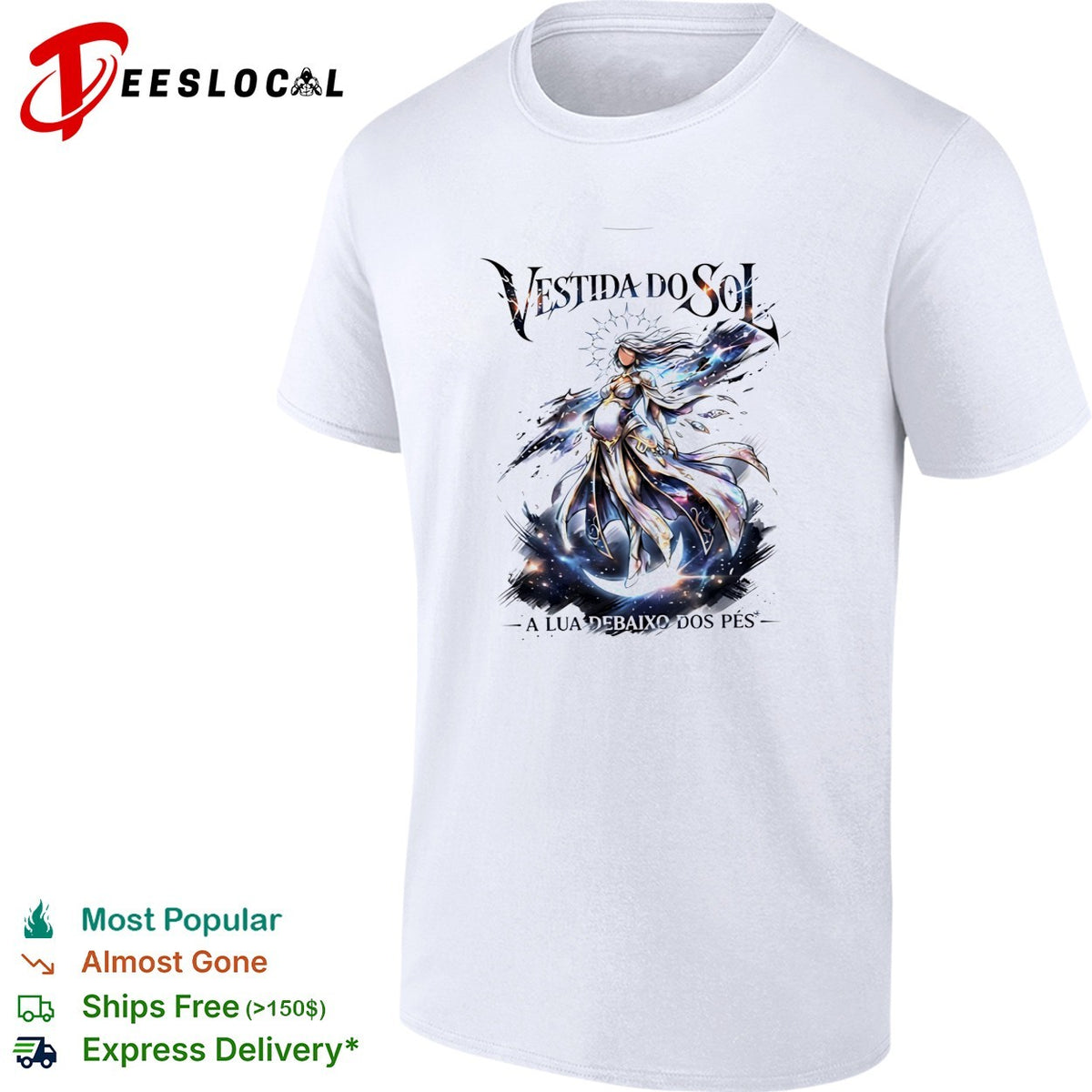 Vestida do sol a lua debaixo dos pes graphic shirt