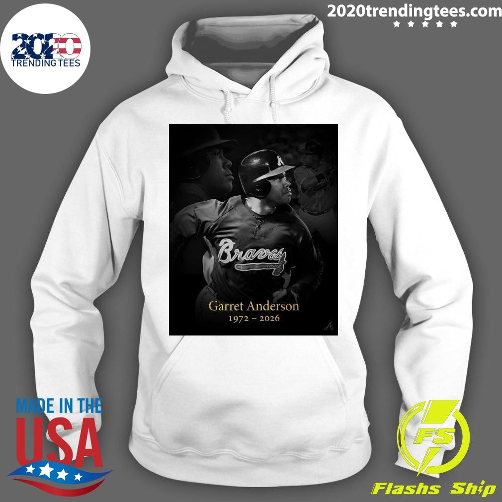 Via Atlanta Braves Rest In Peace Garret Anderson 1972-2026 Shirt