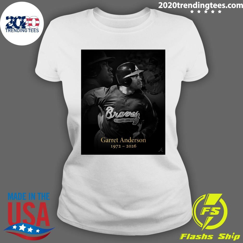 Via Atlanta Braves Rest In Peace Garret Anderson 1972-2026 Shirt
