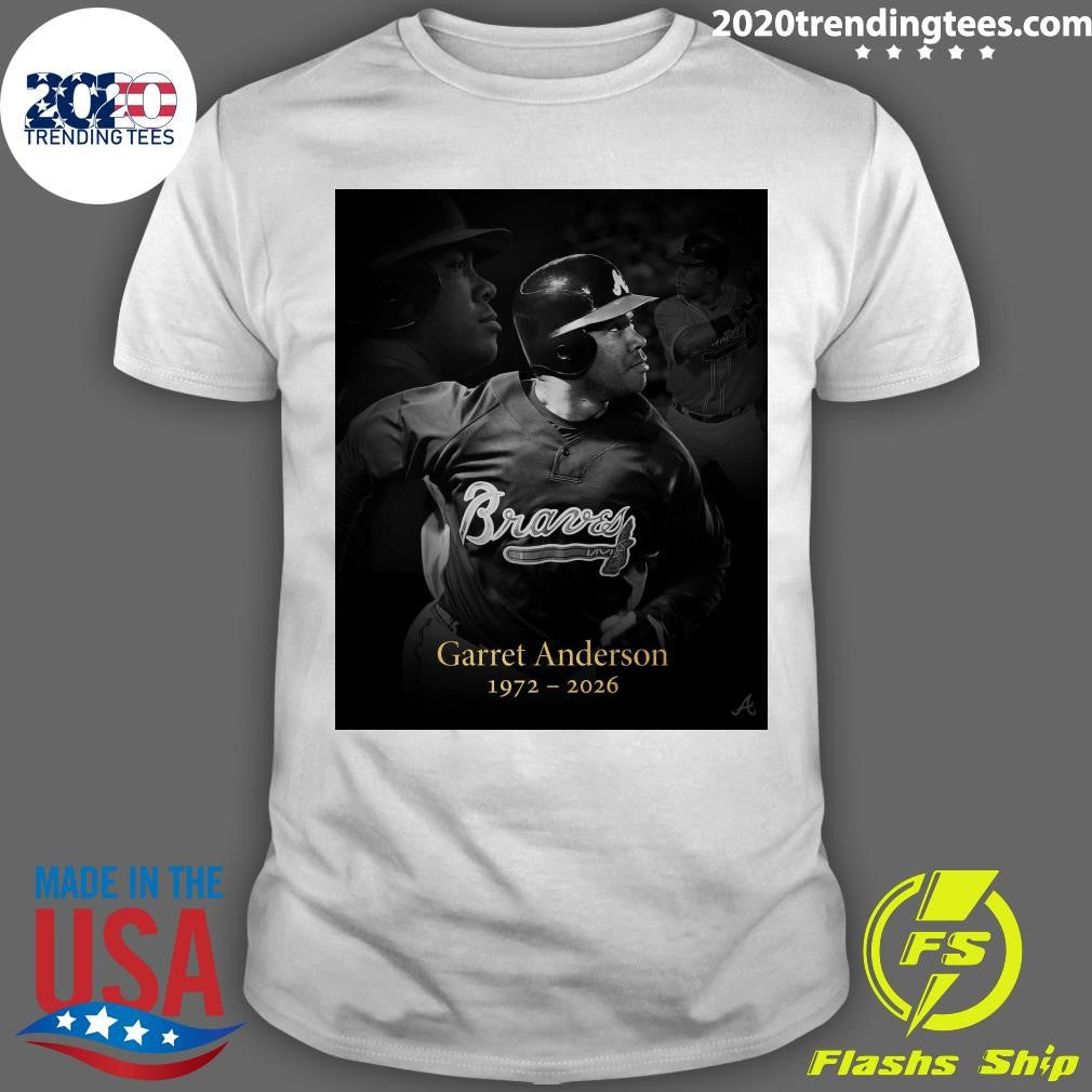 Via Atlanta Braves Rest In Peace Garret Anderson 1972-2026 Shirt