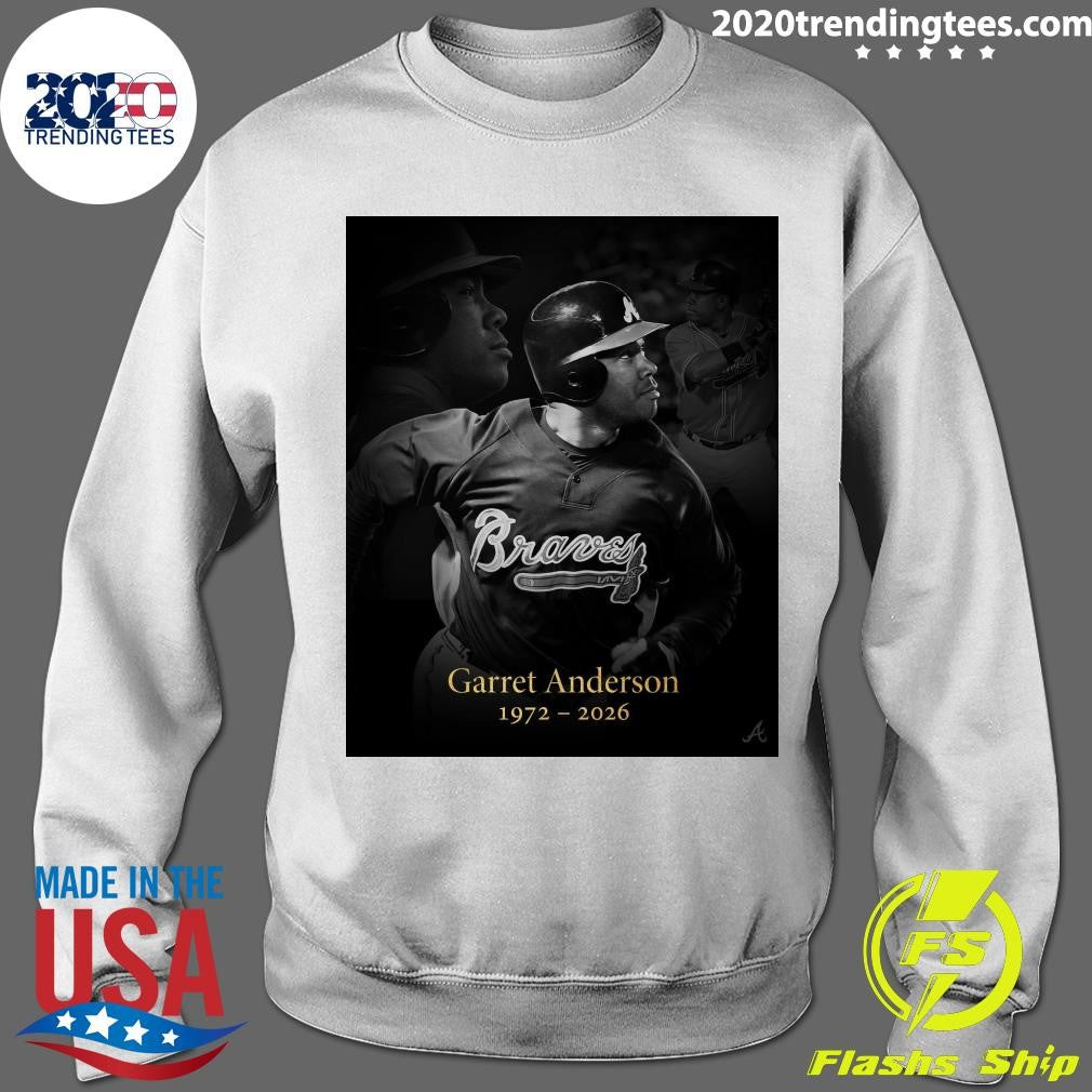 Via Atlanta Braves Rest In Peace Garret Anderson 1972-2026 Shirt